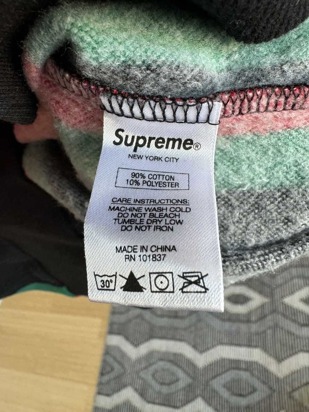 Supreme Striped Supreme Hoodie - image 4