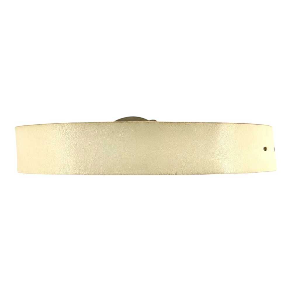 Yves Saint Laurent YSL Buckle Belt Silver Cream - image 2