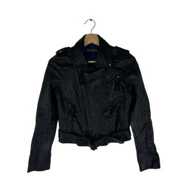 Japanese Brand × Leather Jacket VINTAGE CROPPED L… - image 1