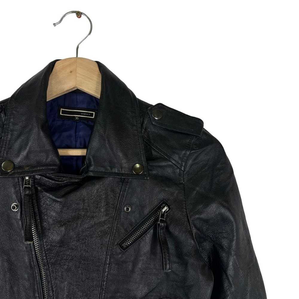 Japanese Brand × Leather Jacket VINTAGE CROPPED L… - image 6