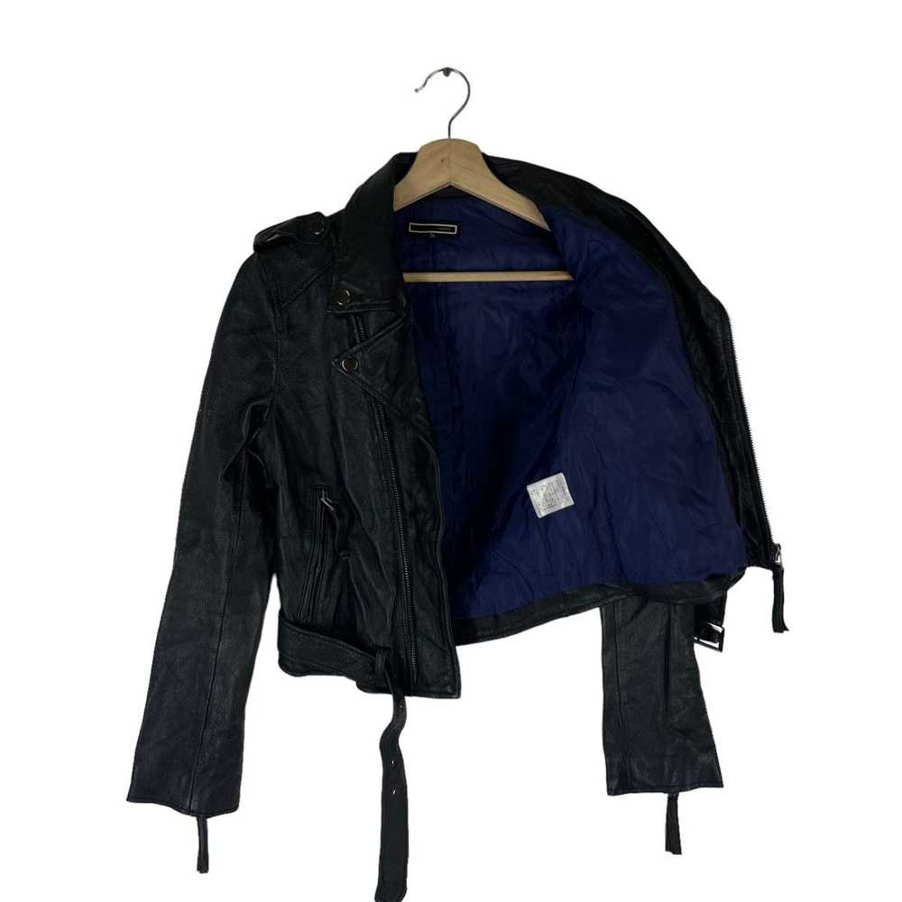 Japanese Brand × Leather Jacket VINTAGE CROPPED L… - image 7