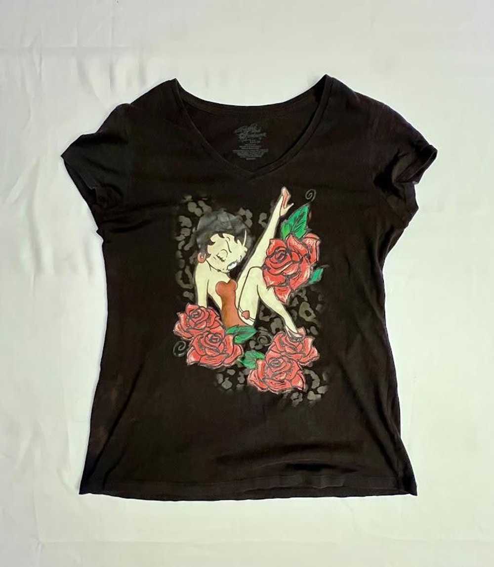 Designer Betty Boop Vintage-Inspired Women's V-Ne… - image 1