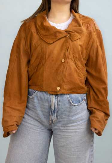 Vintage  Leather Jacket Cazadora in Brown L - image 1