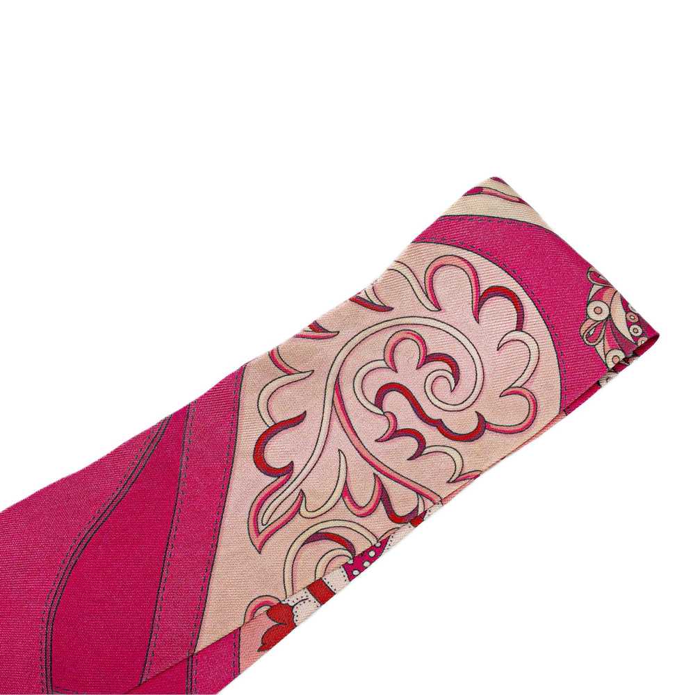 Pink Hermès Amazon Festival Twilly Silk Scarf Sca… - image 3