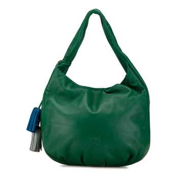 Green LOEWE Leather Shoulder Bag