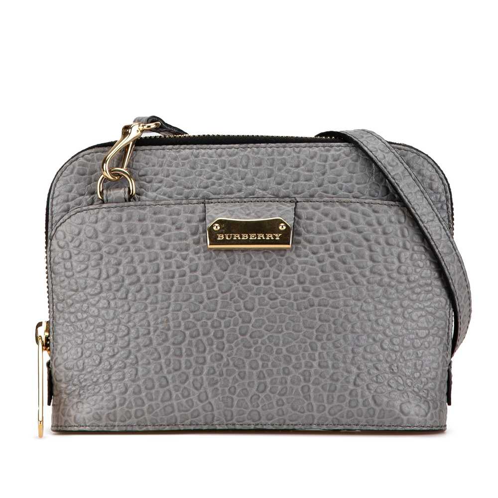 Gray Burberry Leather Harrogate Crossbody - image 1