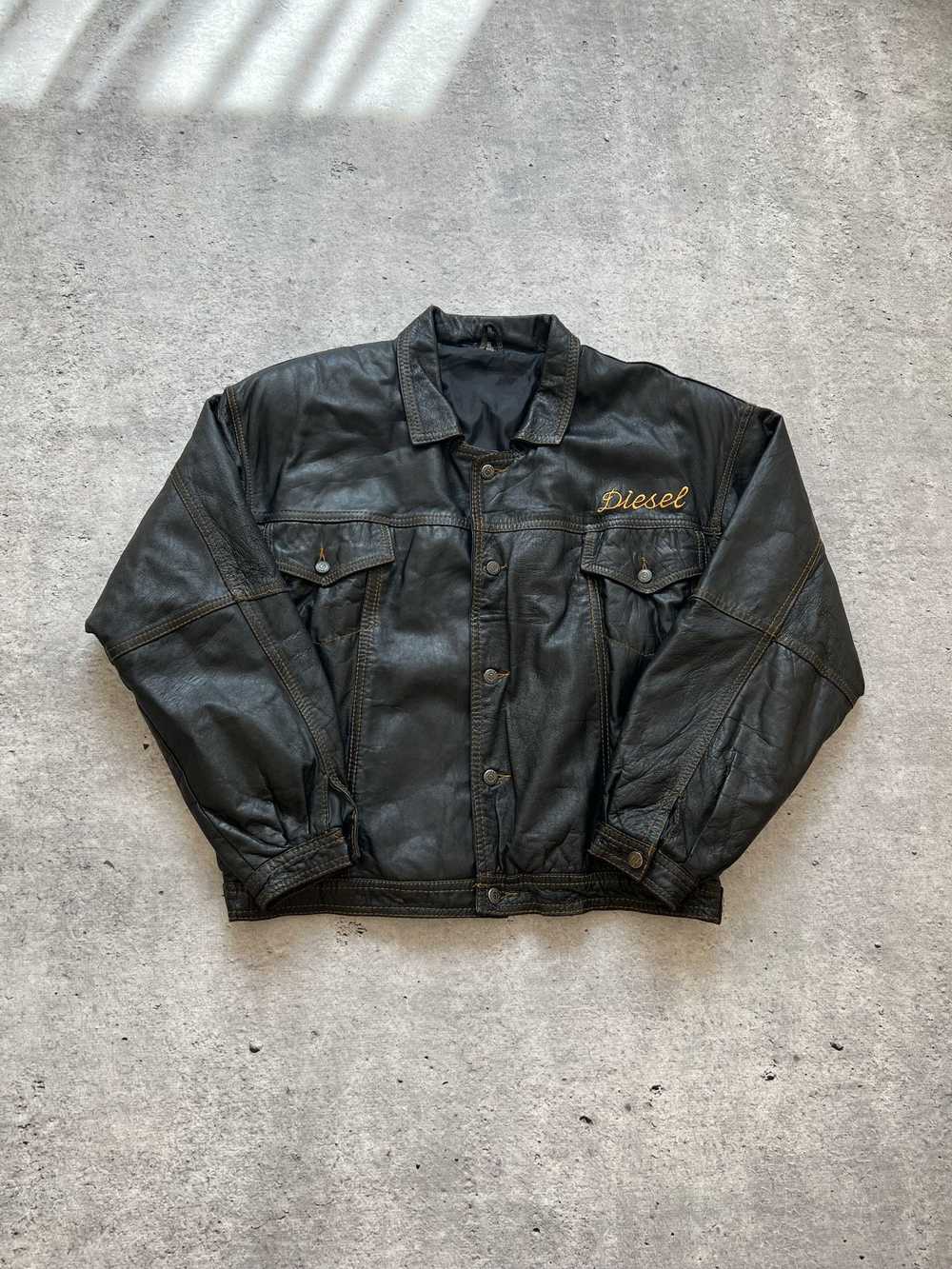 Diesel × Leather Jacket × Vintage Vintage Diesel … - image 1