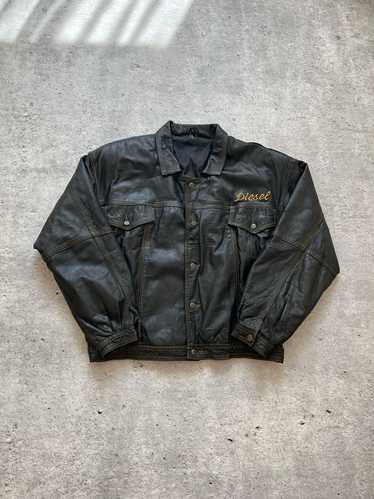 Diesel × Leather Jacket × Vintage Vintage Diesel L