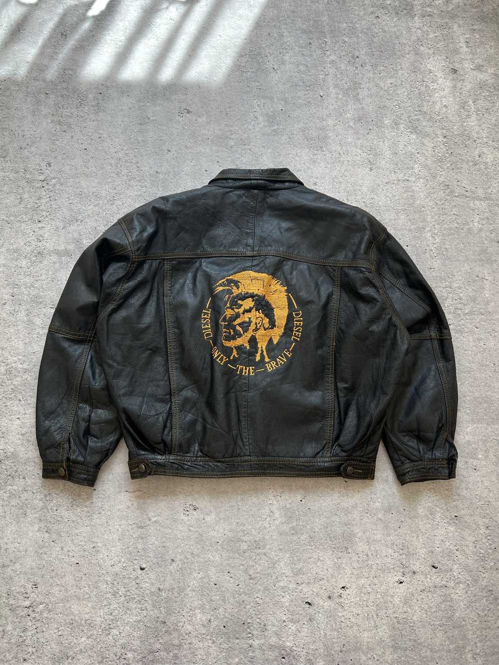 Diesel × Leather Jacket × Vintage Vintage Diesel … - image 2