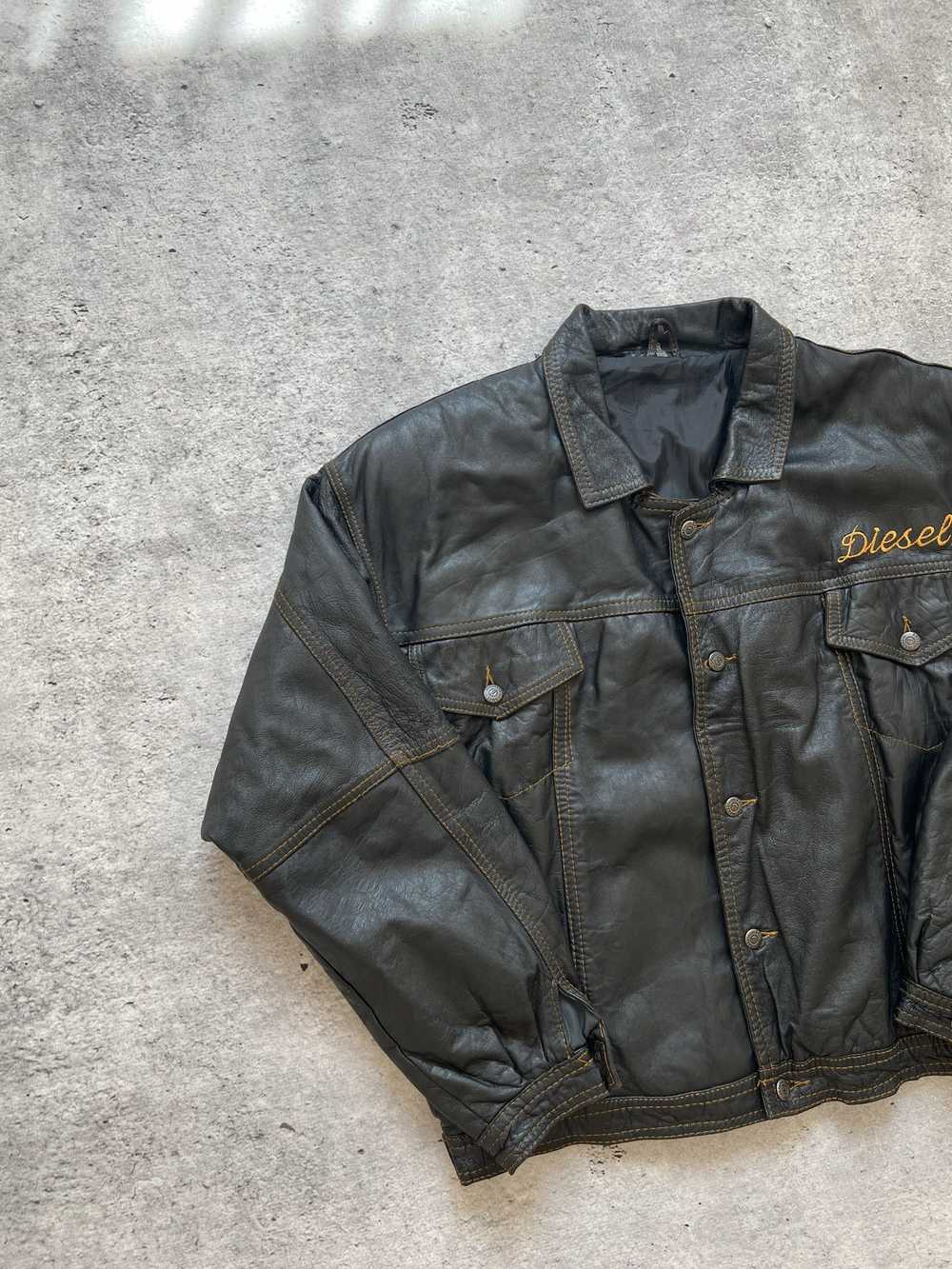 Diesel × Leather Jacket × Vintage Vintage Diesel … - image 4