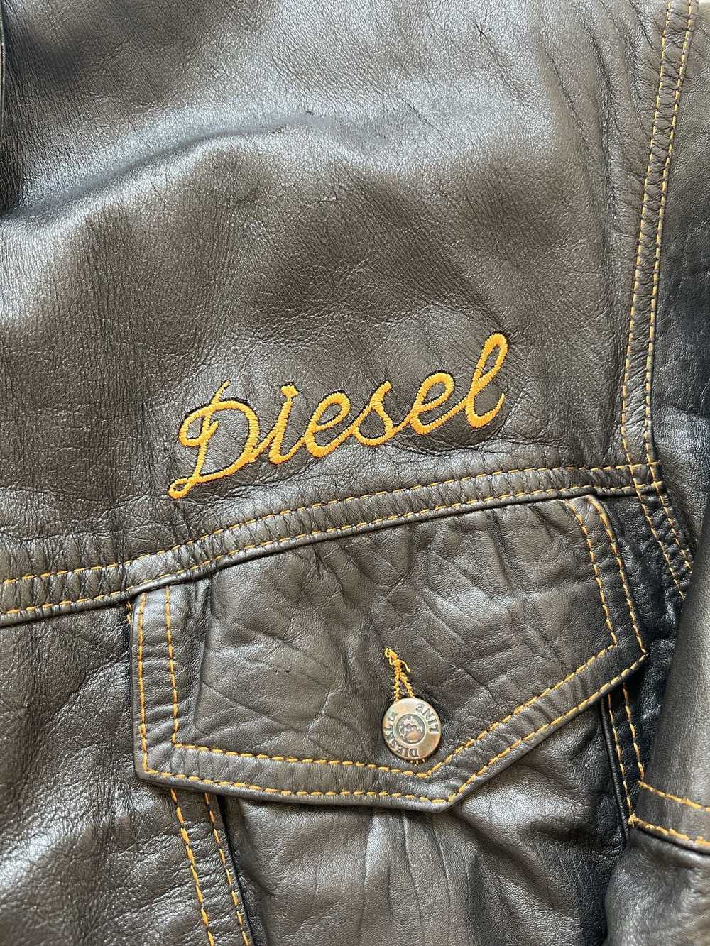 Diesel × Leather Jacket × Vintage Vintage Diesel … - image 7