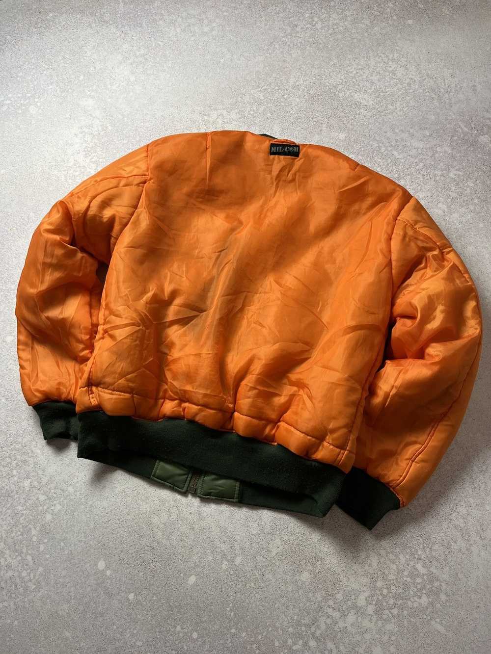 Bomber Jacket × Ma 1 × Vintage Vintage Mil com Fl… - image 10