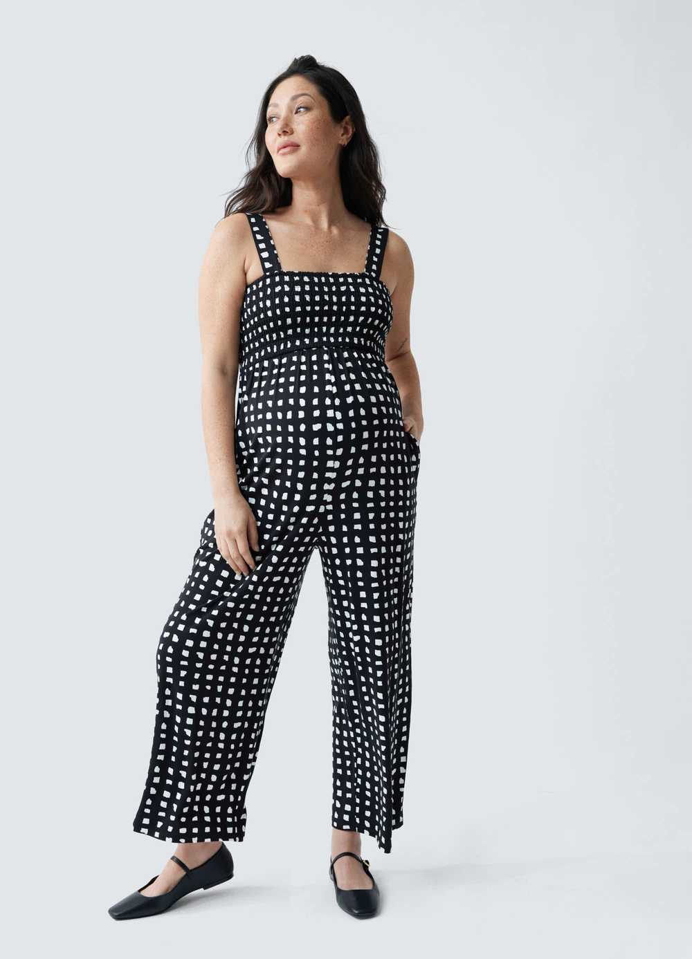 Ingrid+Isabel Smocked Bodice Maternity Jumpsuit - image 1