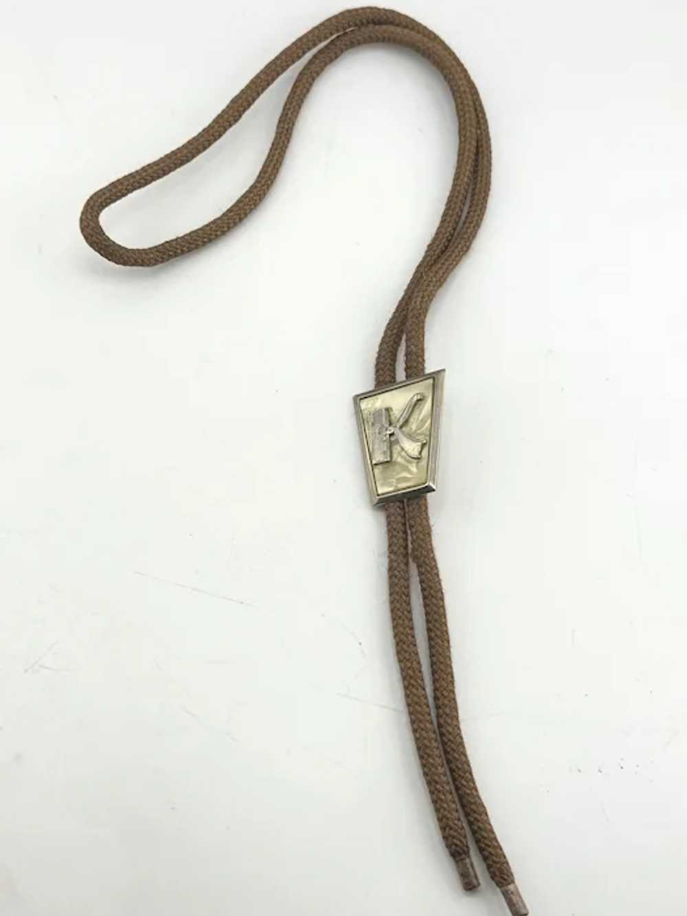 Vintage shell bolero bolo tie necklace - image 2