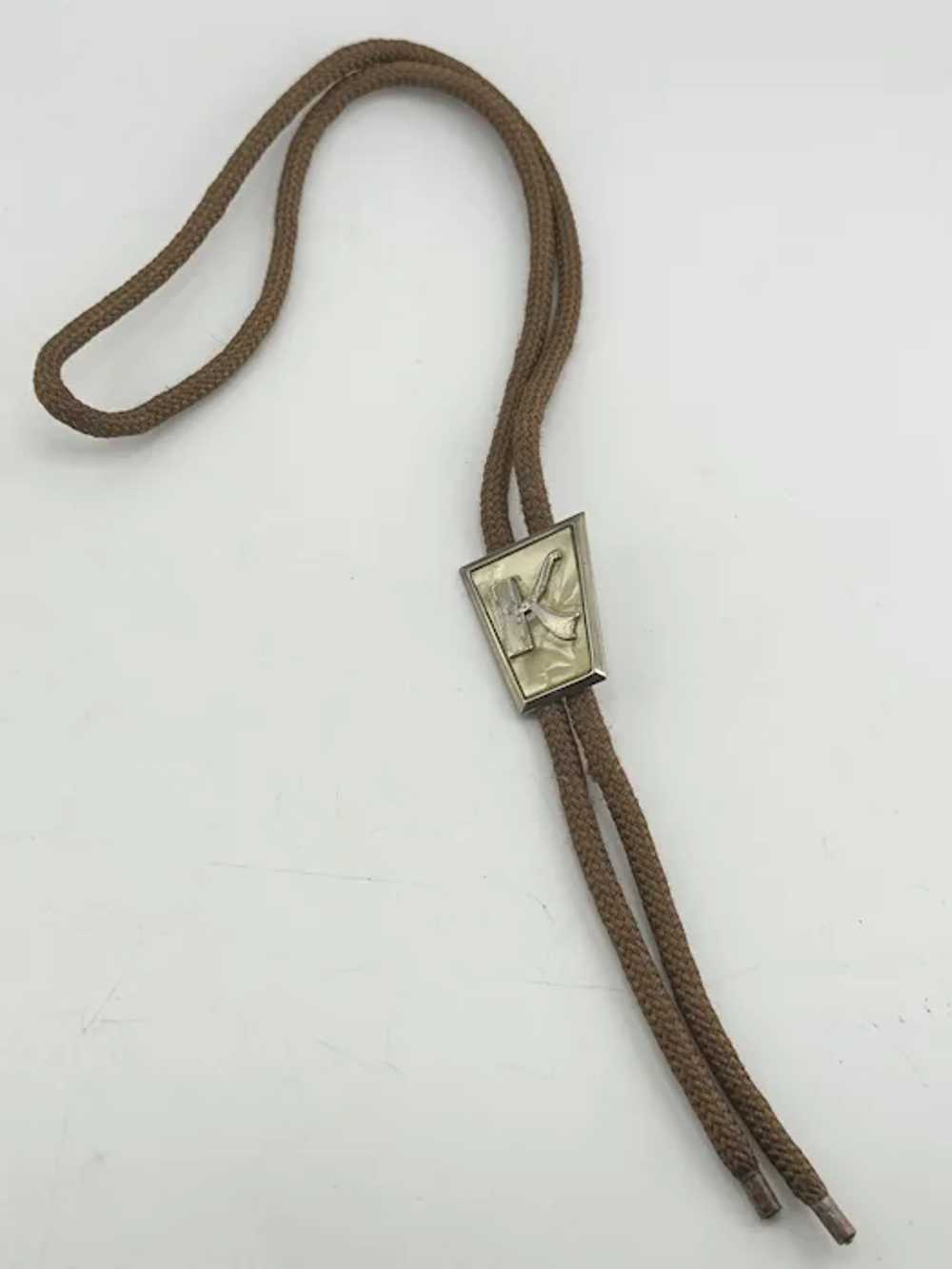 Vintage shell bolero bolo tie necklace - image 4