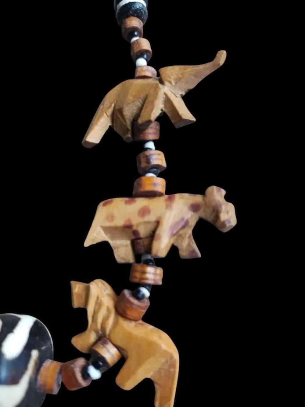 Vintage Safari Celluloid Figural Animal Bead Neck… - image 2