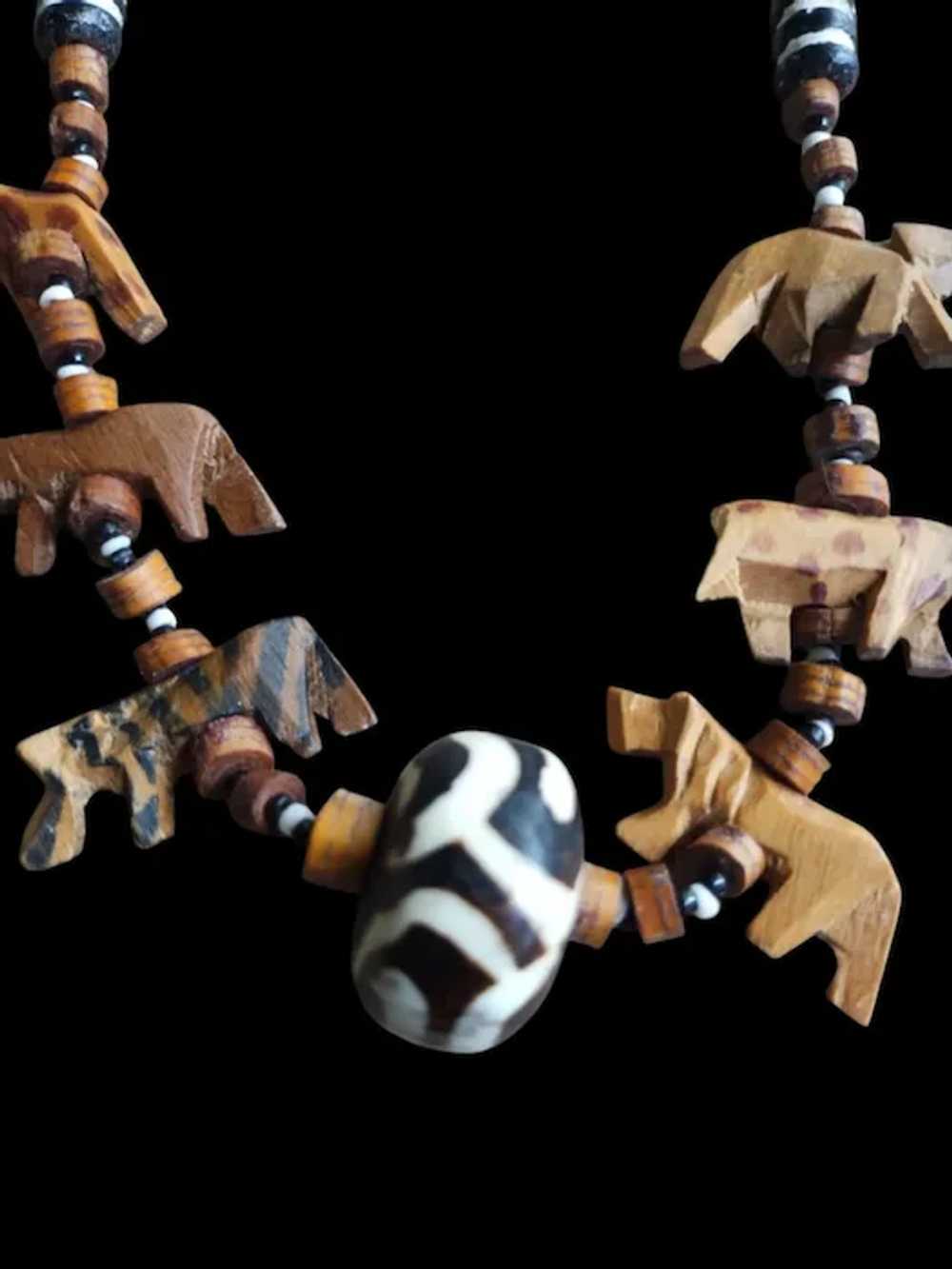 Vintage Safari Celluloid Figural Animal Bead Neck… - image 4