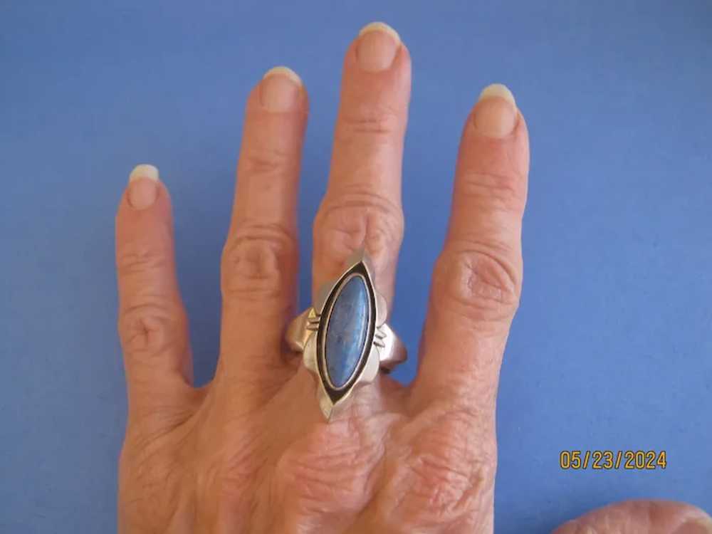 Navajo Lapis Ring   REDUCED $175 to $145 - image 6