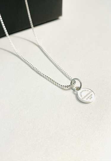 Tiffany and Co. 925 Silver Circle Pendant on Chain