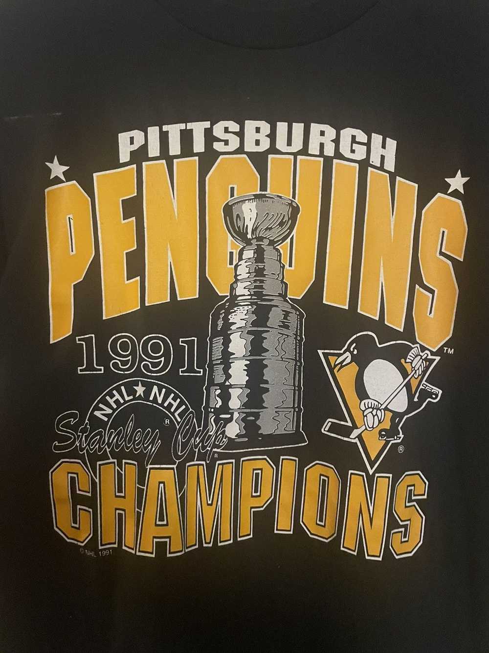 Vintage 1991 Pittsburgh Penguins Stanley cup shirt - image 2