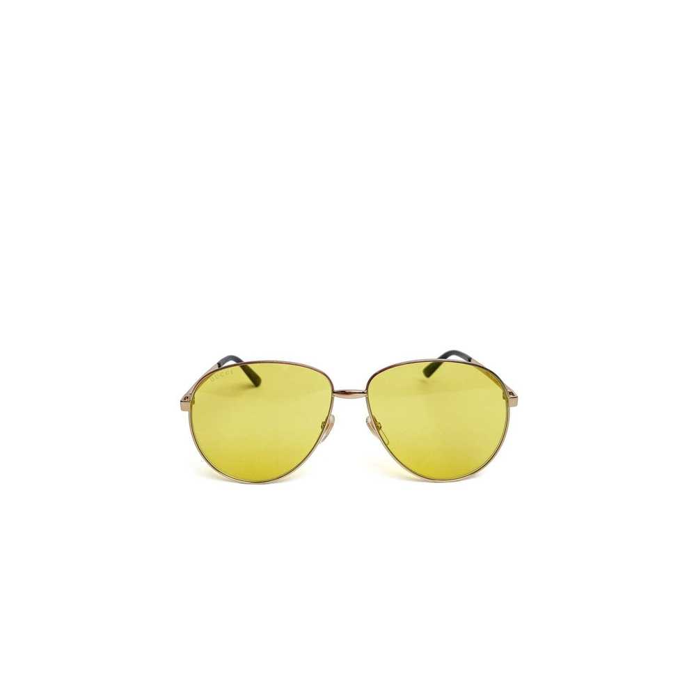 Gucci Gold Aviator Yellow Lens Sunnies - image 1