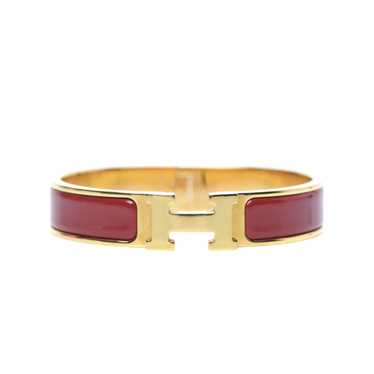 Product Details Hermes Burgundy and Gold Clic H B… - image 1