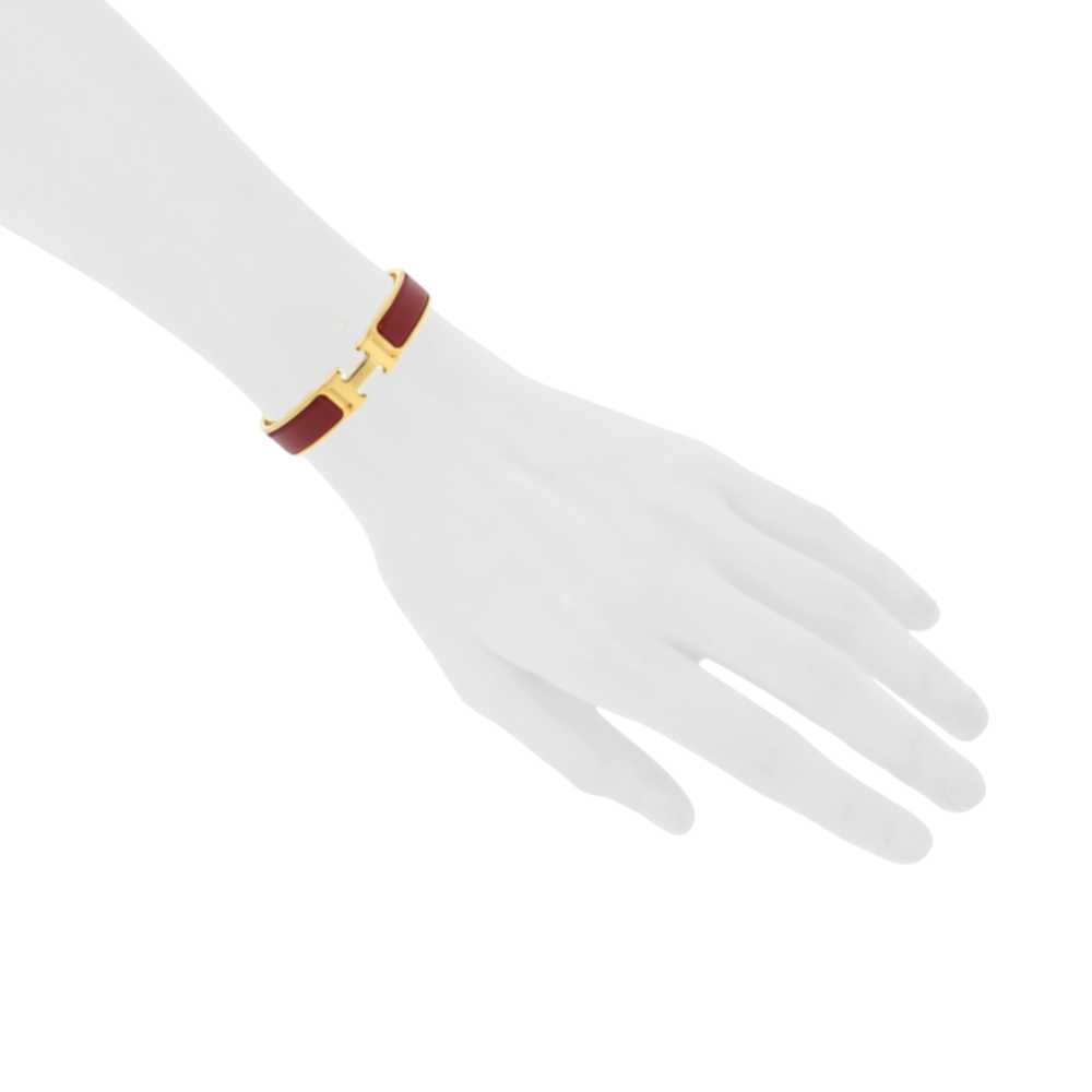 Product Details Hermes Burgundy and Gold Clic H B… - image 2