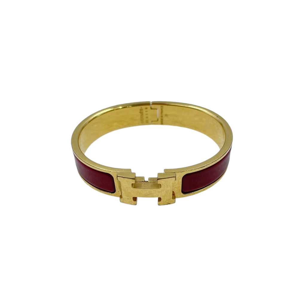 Product Details Hermes Burgundy and Gold Clic H B… - image 3