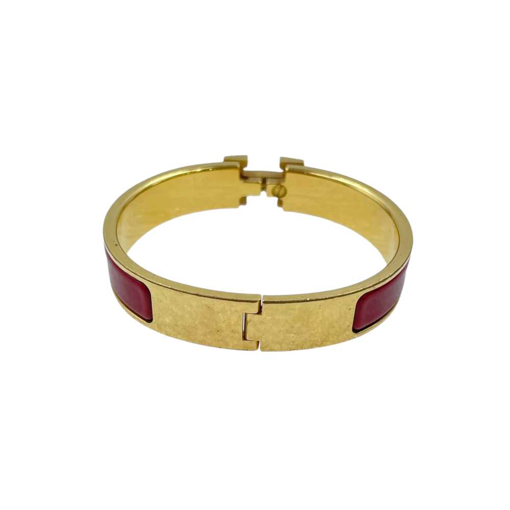 Product Details Hermes Burgundy and Gold Clic H B… - image 5