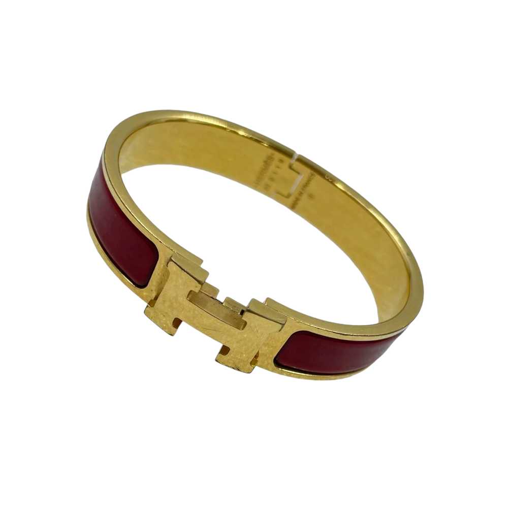 Product Details Hermes Burgundy and Gold Clic H B… - image 8