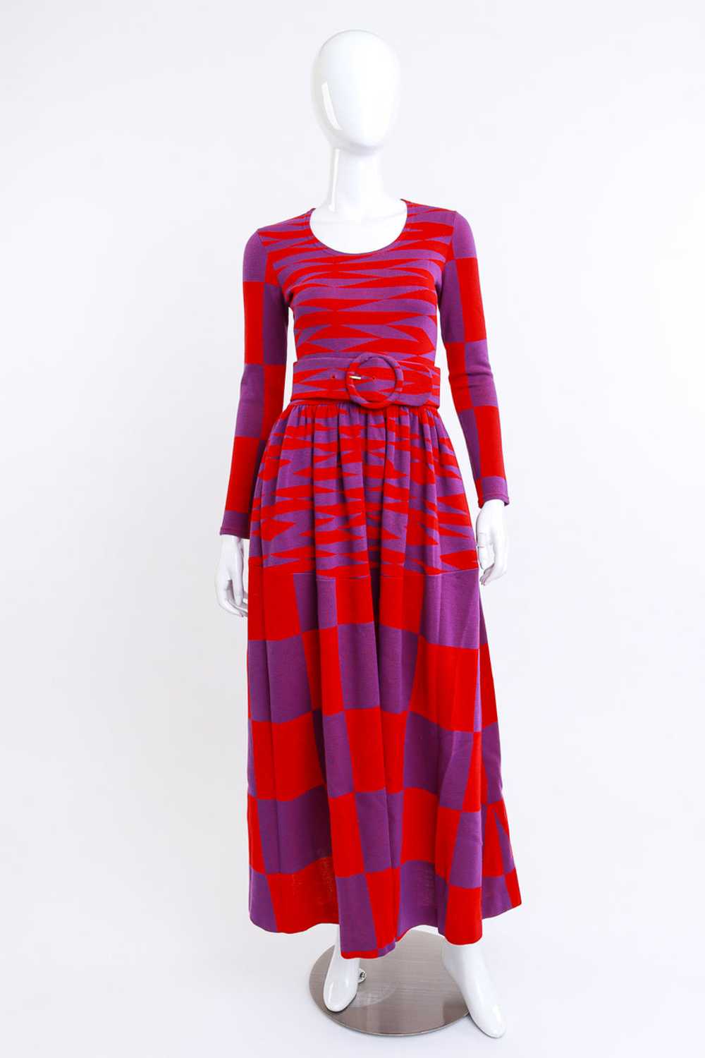 RUDI GERNREICH Op Art Wool Knit Dress - image 1