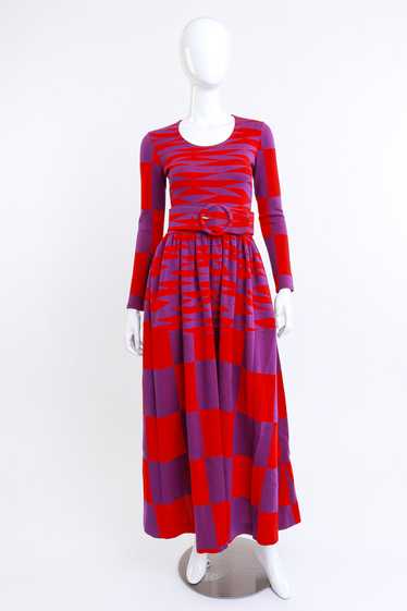 RUDI GERNREICH Op Art Wool Knit Dress - image 1