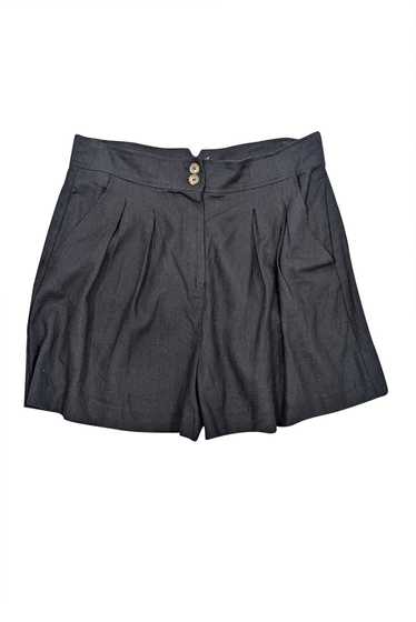 Jason Wu - Black Linen Pleated Shorts Sz 12