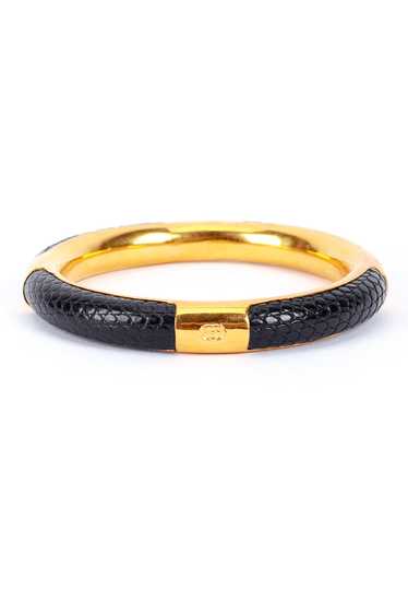 GUCCI Black Lizard Skin Bangle