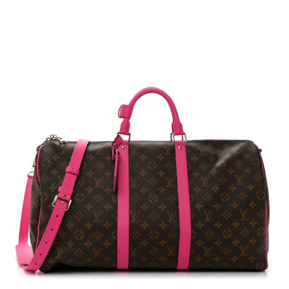 LOUIS VUITTON Monogram Macassar Keepall Bandoulie… - image 1