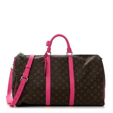 LOUIS VUITTON Monogram Macassar Keepall Bandoulie… - image 1