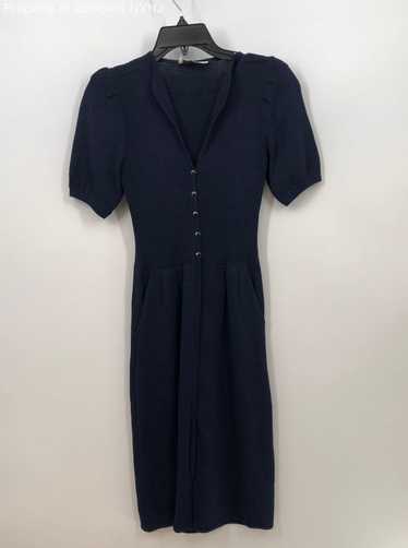 St. John Women's Navy Blue Button-Up Dress