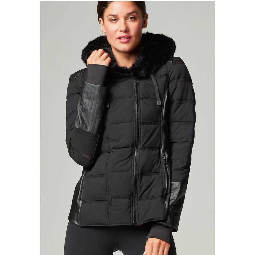 Blanc Noir Blanc Noir Faux Fur Hooded Moto Puffer… - image 1