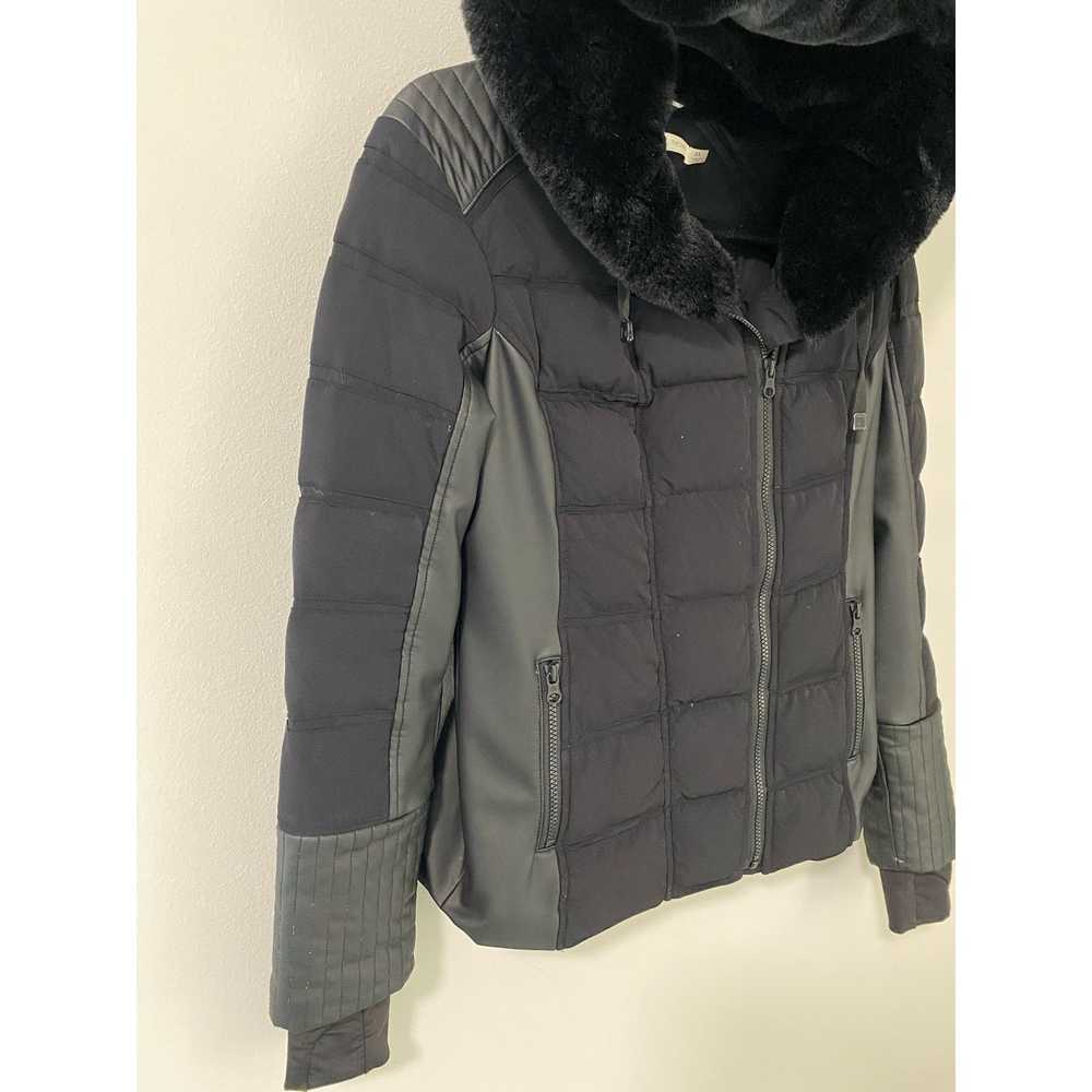 Blanc Noir Blanc Noir Faux Fur Hooded Moto Puffer… - image 4