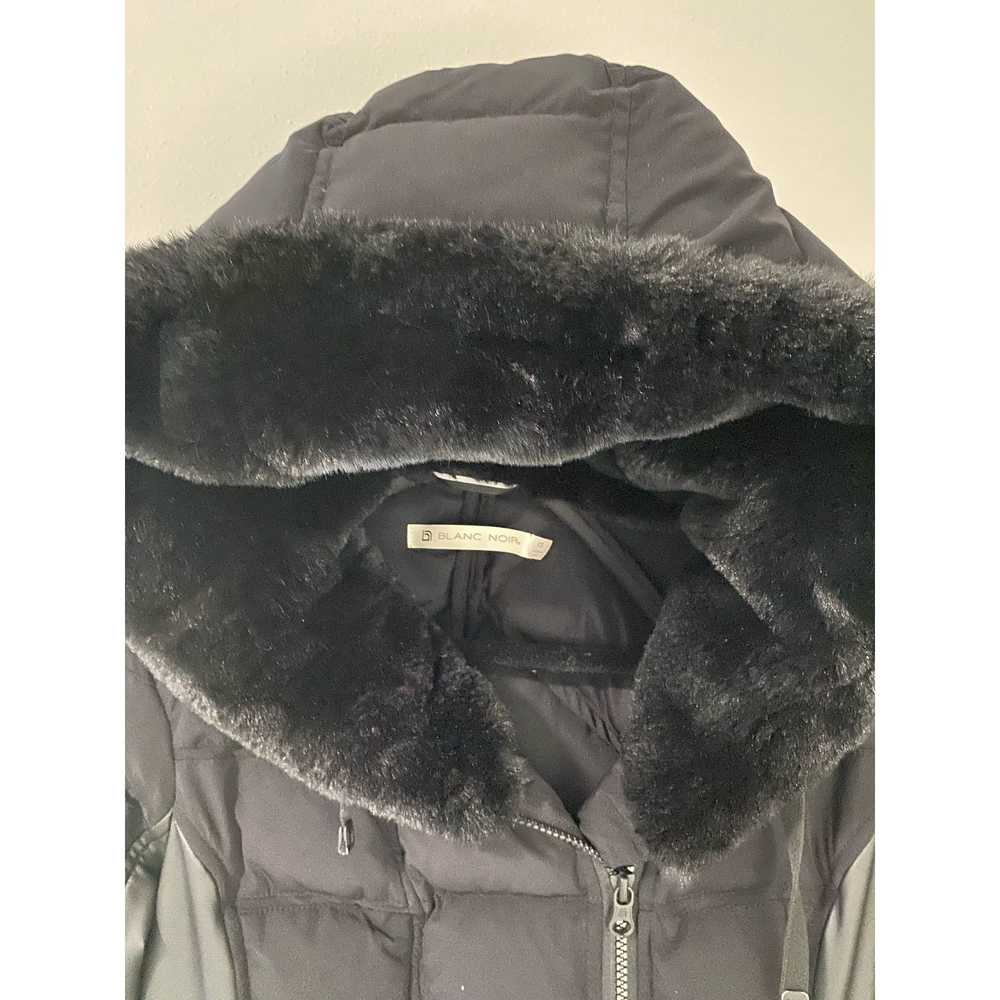 Blanc Noir Blanc Noir Faux Fur Hooded Moto Puffer… - image 5