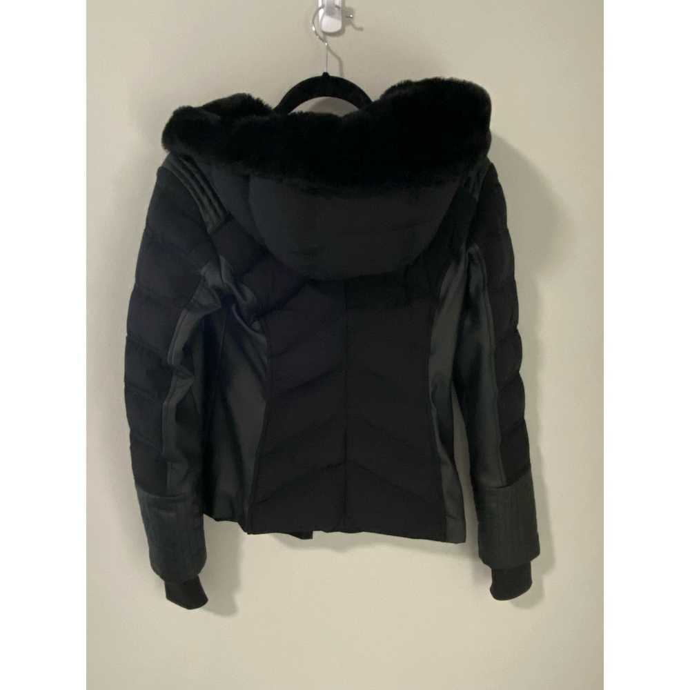 Blanc Noir Blanc Noir Faux Fur Hooded Moto Puffer… - image 7