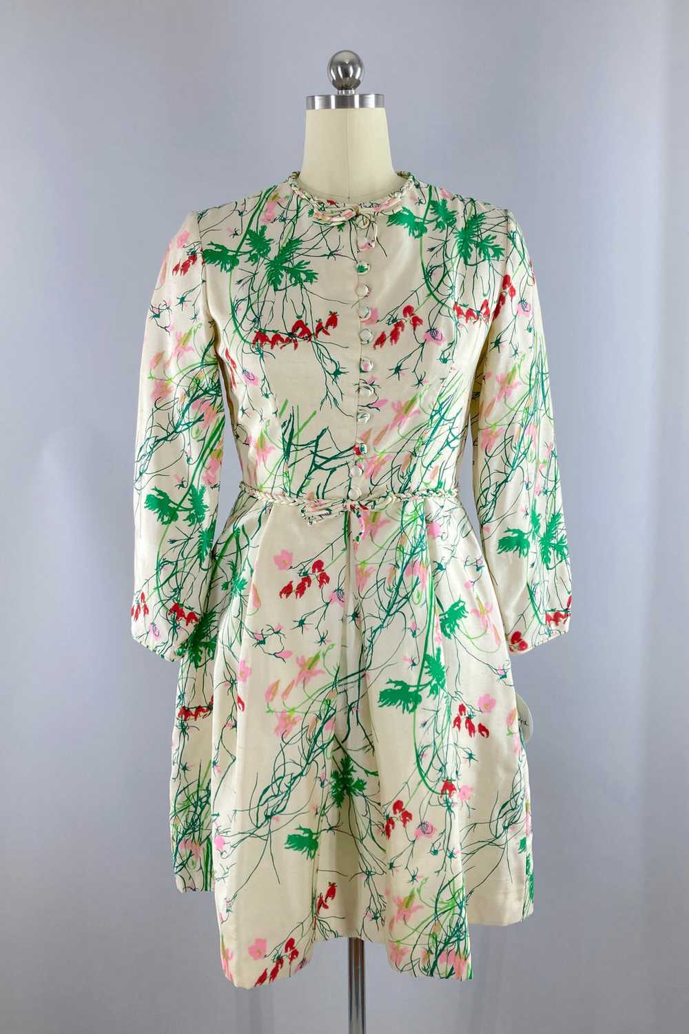 Vintage 1980s Floral Day Dress - image 1