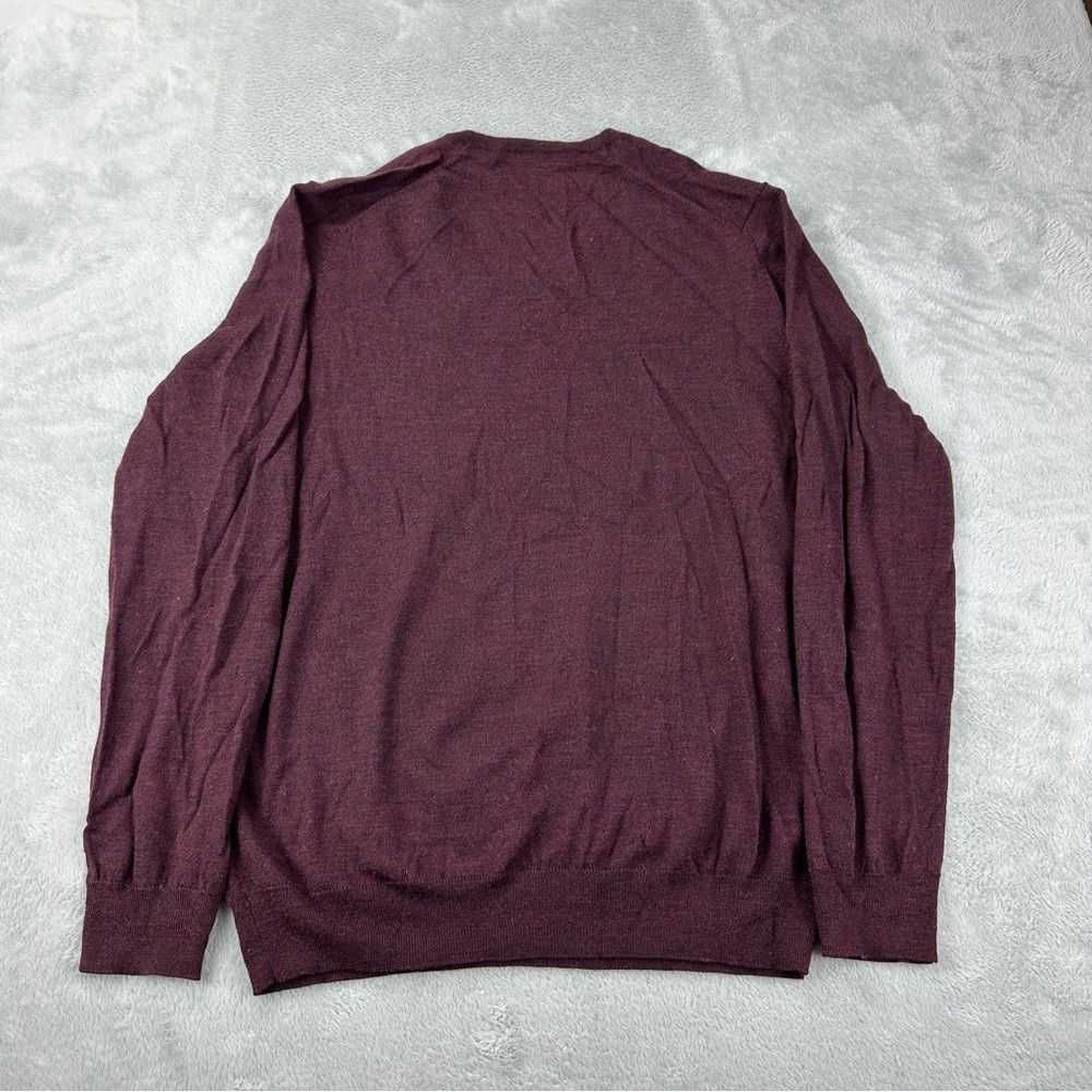 Ben Sherman Ben Sherman V Neck 100% Maroon Red Me… - image 4