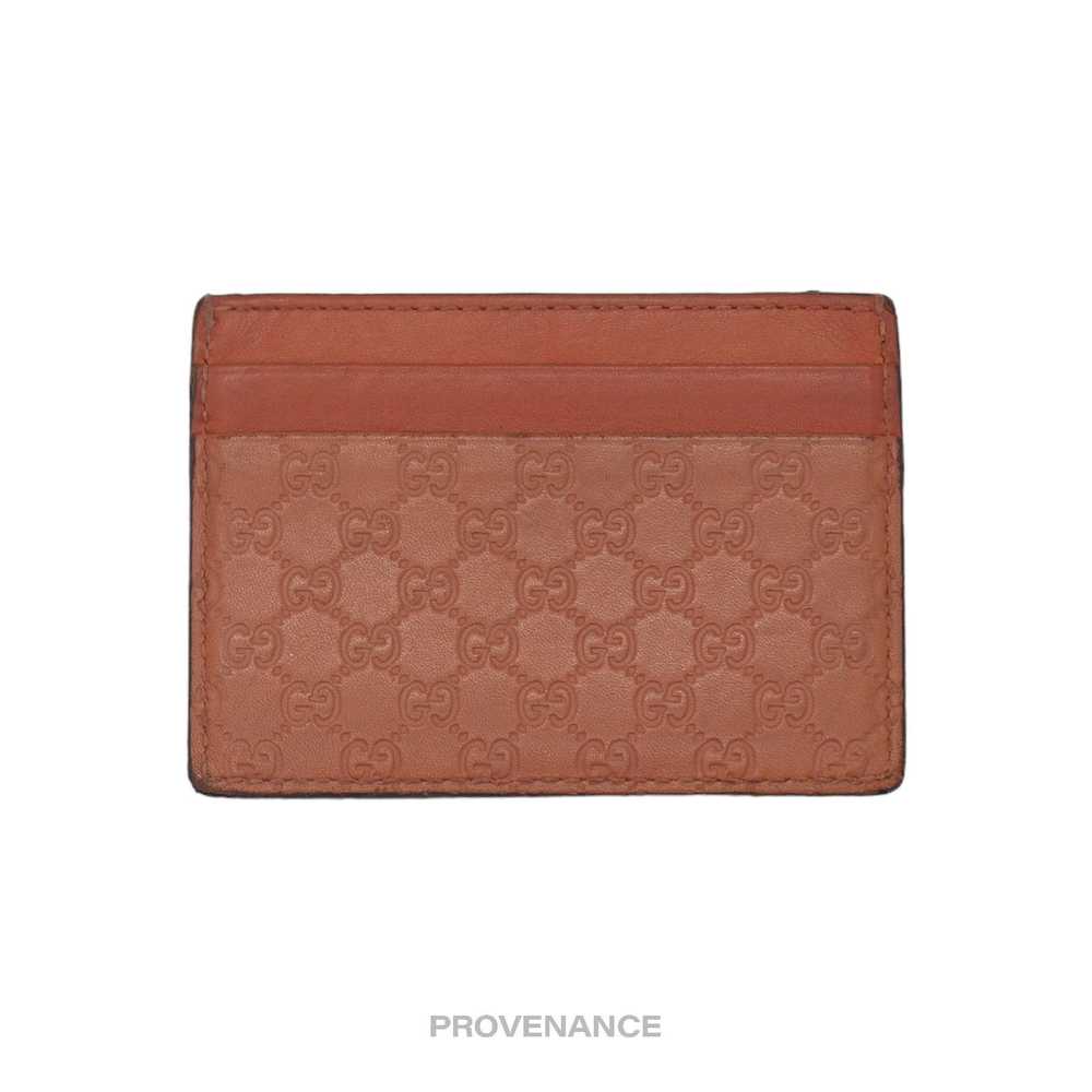 Gucci 🔴 Gucci Card Holder Wallet - Peach MicroGu… - image 1