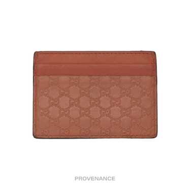 Gucci 🔴 Gucci Card Holder Wallet - Peach MicroGu… - image 1