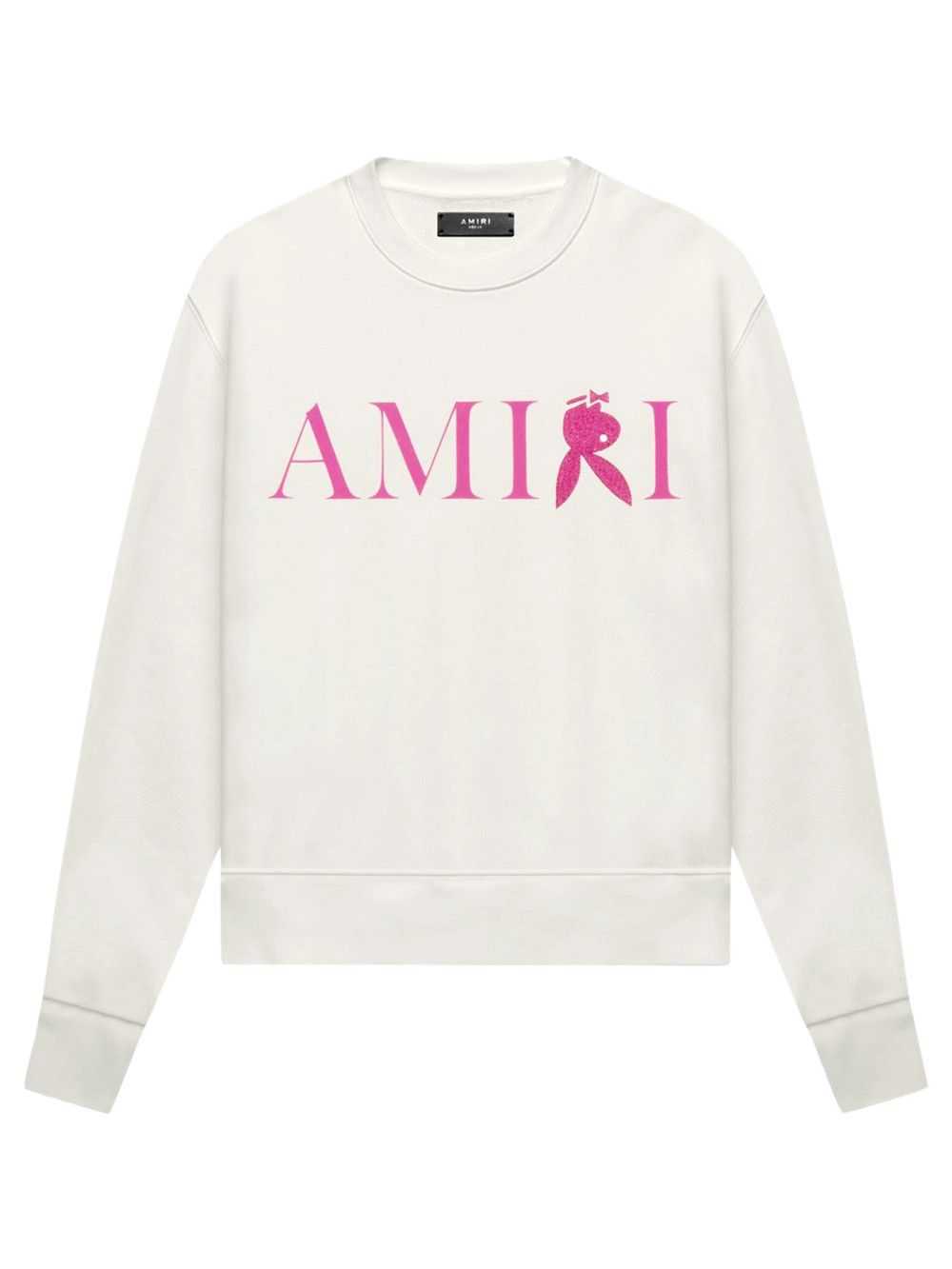 Amiri o1gr1nt1124 Reverse Bunny Crewneck Sweatshi… - image 1