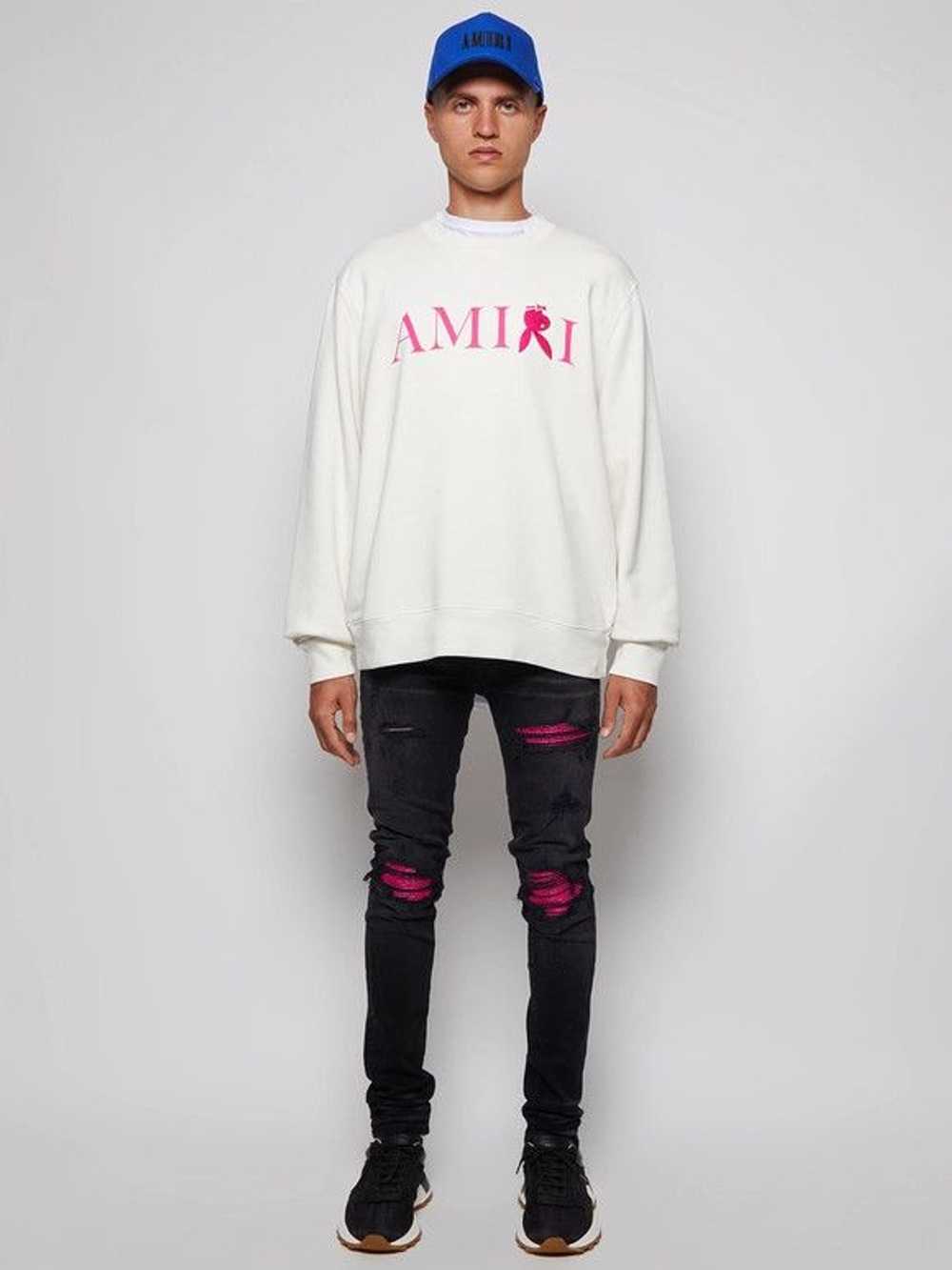 Amiri o1gr1nt1124 Reverse Bunny Crewneck Sweatshi… - image 2