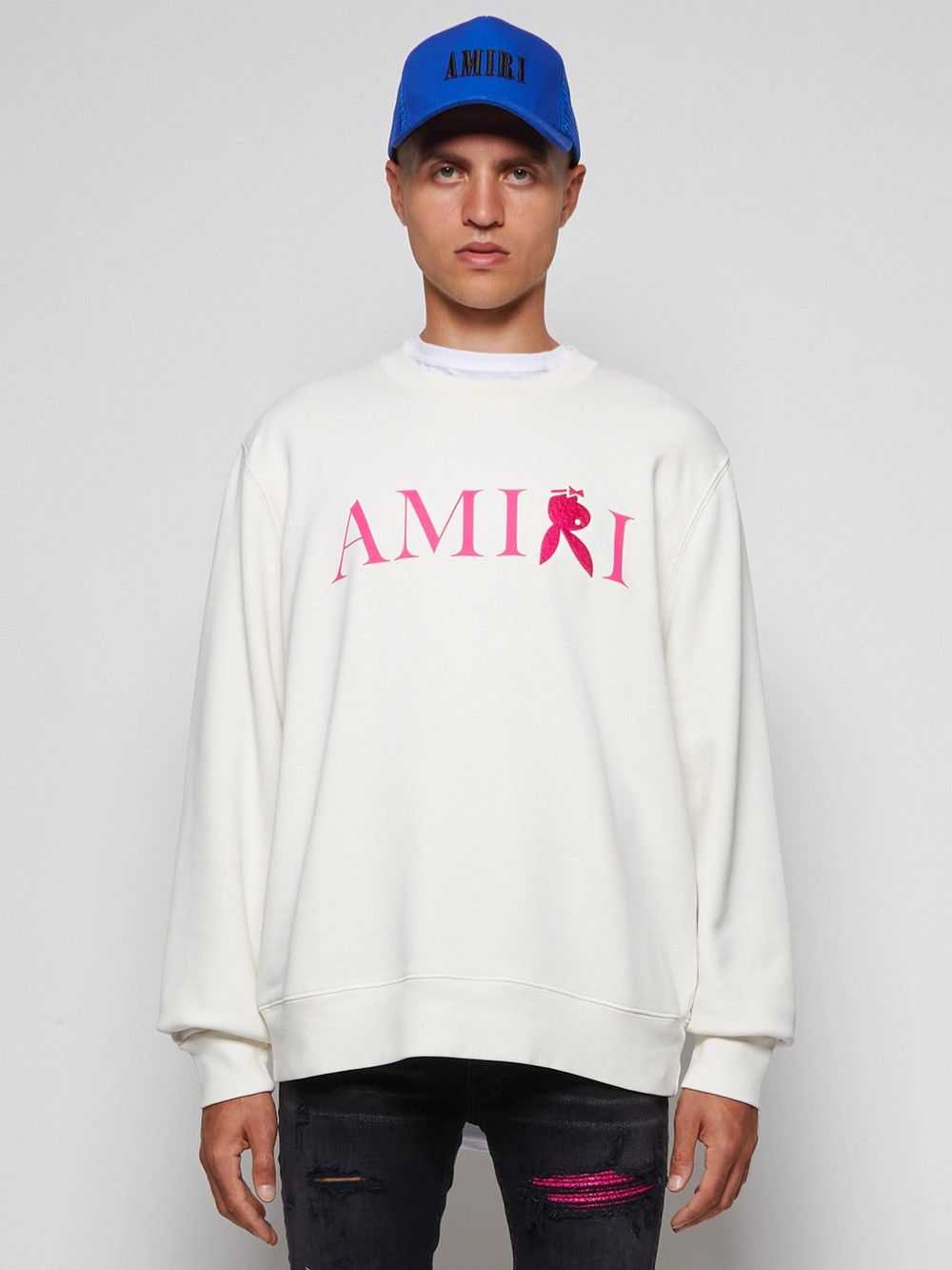 Amiri o1gr1nt1124 Reverse Bunny Crewneck Sweatshi… - image 3