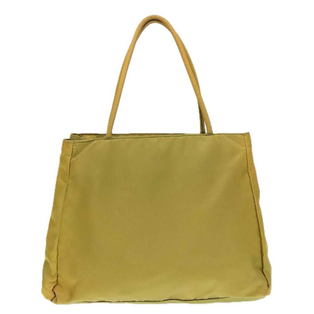 Prada PRADA Tote Bag Nylon Yellow Silver Auth 928… - image 3