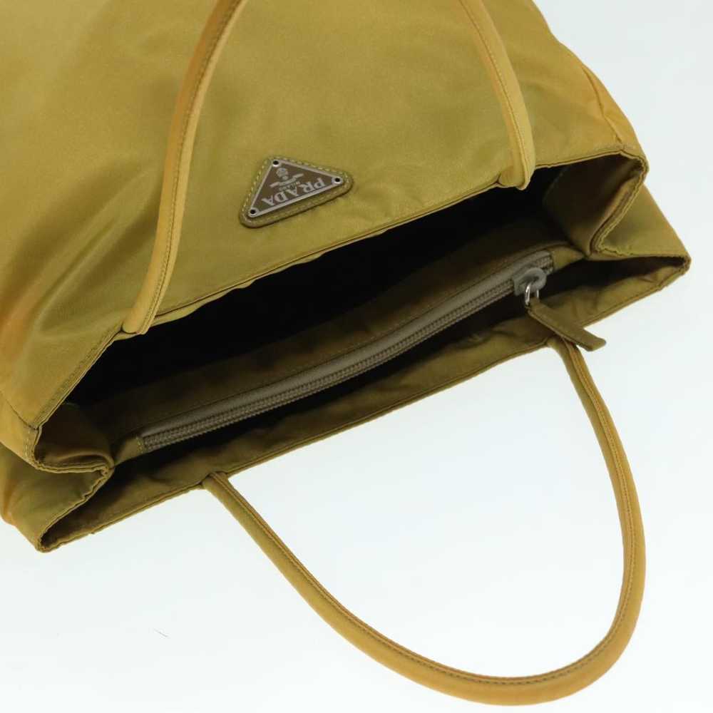 Prada PRADA Tote Bag Nylon Yellow Silver Auth 928… - image 6